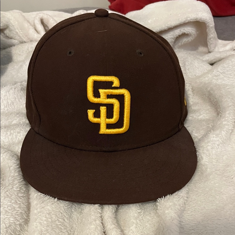 San Diego Padres Brown & Gold MLB Fitted Hat